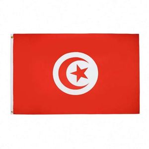 Wholesale Custom Logo Durable 3x5 Ft Tunisian Banner 68D Polyester National Tunisia <b>Flag</b> - Product Image 5
