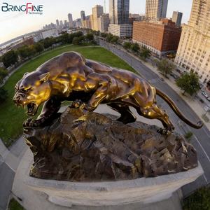 공장 맞춤형 앤티크 야외 장식 대형 금속 맞춤 제작 실물 크기 동물 조각상 황동 청동 호랑이 조각 주조 - Product Image 1