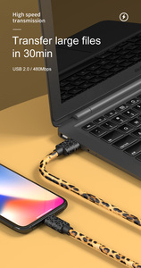 สาย USB 2.0 Type-<span class=keywords><strong>C</strong></span> ขนาดใหญ่ 3 เมตร สำหรับโทรศัพท์มือถือ พร้อมเคสโลหะและฉนวน PU รองรับการชาร์จเร็ว - Product Image 4