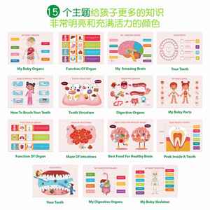 Actividades Educativas de Viaje, Juguete con Temática del Cuerpo Humano, Libro de Actividades Montessori para Niños y Niñas en Edad Preescolar - Product Image 3