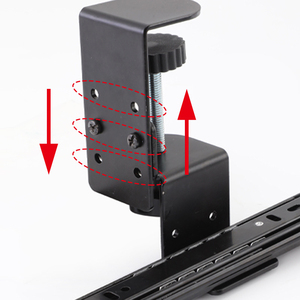 2024 New Design Adjustable Pull Out Saving Space No Punching Clamp on Sliding Computer <strong>Keyboard</strong> Tray Under Desk - Product Image 6