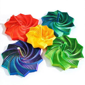 Décoration de bureau en gros : Étoile sensorielle 3D imprimée, spirale rotative avec poignée pour soulager le stress - Product Image 3