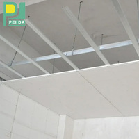 Plaque de plâtre en gypse de 12,5 mm d'épaisseur, construction rapide, fabriquée en Chine