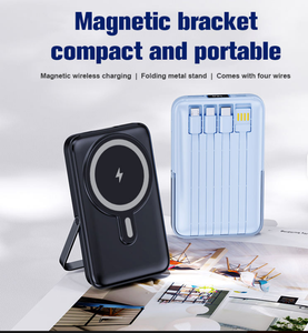 10000mAh Magnetic Mini Power Bank Wireless Fast Charging PD 15W Wireless Battery Pack Type-C Input Interface <strong>iPhone</strong> Cable <strong>Stand</strong> - Product Image 5