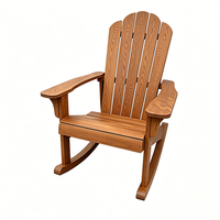 Chaise à bascule Adirondack en plastique imitation bois pour patio, mobilier de jardin extérieur, chaises à bascule en plastique pour patio