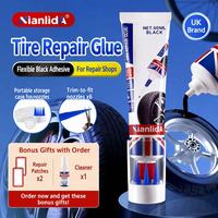 Pegamento para Reparación de Neumáticos, Adhesivo Fuerte y Flexible para Parches de Goma, Reparación de Tubos, Multiusos y para Mantenimiento en Talleres, 50 ml
