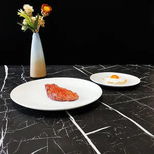 Großhandels preis Porzellan teller hochwertige Keramik platte Hotel weiße Platte Set für Restaurant