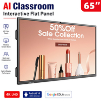 Fabrieks prijs 86 inch interactief plat digitaal whiteboard AI smartboard voor onderwijs