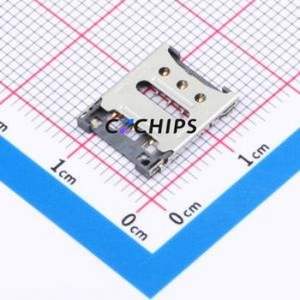 SNO-1300 SIM Card Connector SMD Connector Flip Cover Type Nano SIM Card Card Holder 1.4mm - Product Image 1