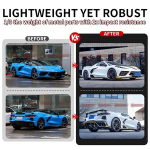 Nuevo Kit de Carrocería de Fibra de Carbono Seca Estilo Adro para Chevrolet Corvette C8, Incluye Alerón Delantero, Trasero, Faldones Laterales y Rejillas de Ventilación - Product Image 2