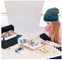 Ensemble de marqueurs artistiques Yihuale, 80 couleurs, double pointe, marqueurs permanents pour artistes, adultes, enfants, dessin, coloriage, artisanat, cadeau