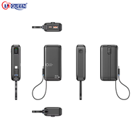 Batería Externa Recargable de 10000mAh con Cables de Carga Integrados, Un Puerto USB de Salida, Batería Externa Compacta con Logotipo Personalizado