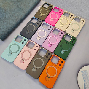 เคสโทรศัพท์แบบหมุนได้ 360 องศา พร้อมกรอบโลหะสีสันสดใส  สำหรับ iPhone 17 16 15 14 Pro และ Samsung - Product Image 6
