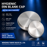 Tutup Kosong DIN Seri Sanitary 16AMP, Tutup Kosong DIN Higienis Metrik SS 304 SS 316L DN10-DN150 1"-4"