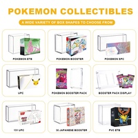 Collection Ultra-Premium UV Mega Charizard X Ex, boîte de protection en acrylique avec couvercles magnétiques, design moderne
