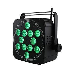 KTV color indoor stage 12* 18W wireless LED battery remote control automatic full color dyeing charging lights