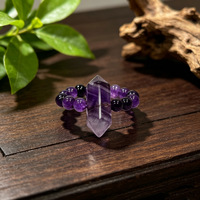 Reiki Edelstein-Perlen Elastischer Ring Handgefertigter Zarter Stapelbarer Unisex Verstellbarer Sechseckiger Kristall-Statement-Ring Trendiger NGTC