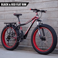 Nouveau Vélo de Montagne à Pneus Gras de 26 Pouces, Vélo à Pneus Gras pour Adultes, Vélo de Montagne MTB, Cadre en Acier, Suspension Avant, Freins à Disque Doubles