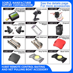 Télécommande de batterie de moteur d'usine chargeur USB gouvernail arrière pièces RC HJ807 autres accessoires de bateau à voile pour bateaux - Product Image 2