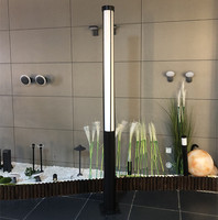 Cadre en aluminium Couvercle PC 3000mm Hauteur 30W Poteau de jardin circulaire Éclairage extérieur LED Post Light