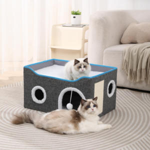 Modern Soft and Plush <strong>Cat</strong> Cot <strong>Bed</strong> with Washable <strong>Cover</strong> Cozy <strong>Cat</strong> Furniture Set for <strong>Cats</strong> - Product Image 2