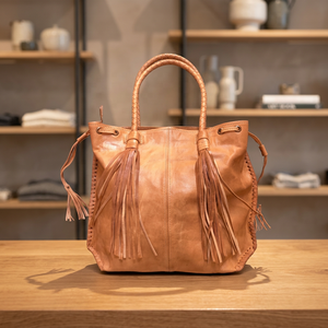 Sac fourre-tout unisexe en toile avec franges, style classique, poignée souple, durable, fabriqué à la main, roulettes pivotantes - Product Image 1