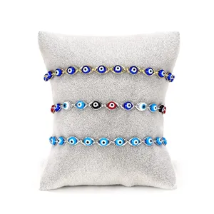 Bracelet œil bleu <span class=keywords><strong>turc</strong></span> porte-bonheur pour femme, chaîne de perles en résine réglable, cadeau de bijoux pour fête d'anniversaire - Product Image 2