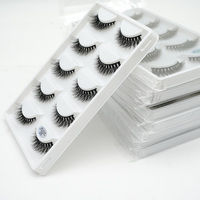 Nouvelles cils en soie effet 3D, 5 paires, petits faux cils, cheveux synthétiques, bande en coton noir, cils entiers, vente en gros