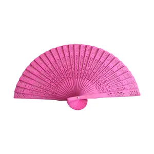 Handheld Fan Wholesales Hoge Kwaliteit Custom Gedrukt Logo Opvouwbare Acryl Aangepaste Logo Religieuze Shandong Mooie Plastic Ventilator