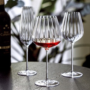 Elegante Copa de Vino de Cristal con Diseño Acanalado – Copa de Tallo Único para Vino Tinto, Champán y Cócteles, Apta para Lavavajillas - Product Image 4