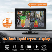 Sistema de cámara de Monitor de marcha atrás BSD de entrada de vídeo de 2 canales de 10,1 pulgadas de alta definición inalámbrico con altavoz para camiones