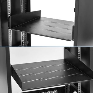 2U Giá Đỡ Thông Dụng <span class=keywords><strong>19</strong></span> Inch Có Lỗ Thông Dụng Giá Đỡ Máy Chủ Giá Đỡ-12 Inch Màu Đen Tháo Rời Sâu (2U12InD) - Product Image 2