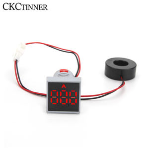 0-100A דיגיטלי מד זרם הנוכחי מטר Led כיכר מנורת אות אור AC תדר מטר מחוון דיגיטלי תצוגת AD16-22FSA - Product Image 5