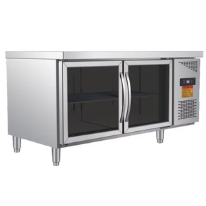 <span class=keywords><strong>Congélateur</strong></span> commercial sous comptoir à 2 portes en acier inoxydable, refroidissement par air, sans givre, <span class=keywords><strong>classe</strong></span> <span class=keywords><strong>énergétique</strong></span> A, équipement de cuisine - Product Image 1