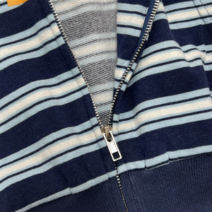 Sudadera con capucha de algodón 100% personalizada, estilo streetwear, con estampado, hombros caídos, cremallera, rayas, oversize, gruesa, con cierre de cremallera, fabricantes - Product Image 5