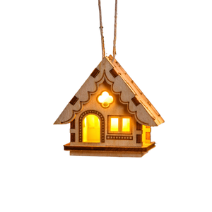 Décoration <span class=keywords><strong>de</strong></span> Noë<span class=keywords><strong>l</strong></span> à suspendre avec lumières LED, scène <span class=keywords><strong>de</strong></span> village miniature et maison, très populaire - Product Image 1