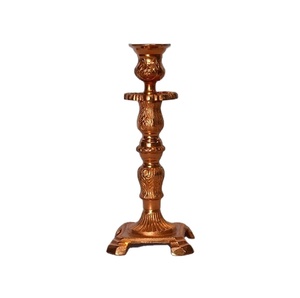 Vantage-Candelabro de aluminio en relieve de oro rosa para decoración de boda, candelabro antiguo en relieve, candelabro de Iglesia - Product Image 1