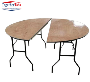 Table à manger moderne en bois, design pliable portable, pour mariages en plein air, banquets, fêtes, salon, hôtel, location de meubles - Product Image 5