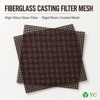 Maille filtrante en fibre de verre pour fonderie, filtre en fibre de verre résistant aux hautes températures pour la fonderie de fer et d'acier