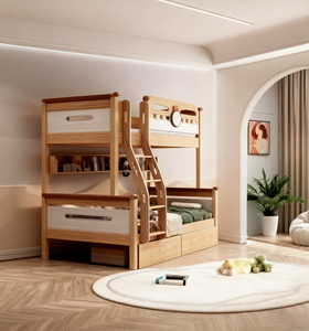 Роскошные Детские современные деревянные двухъярусные кровати с экологически чистым дизайном, двойные лестницы для гостиной и ванной комнаты - Product Image 2