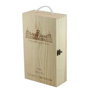¿Qué hacer con una caja de vino de madera? Caja de vino de madera para manualidades, mesa de caja de vino de madera - Product Image 2