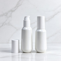 Envases de PET de 30ml/50ml para el Cuidado de la Piel, Botellas con Bomba y Tapa de Rosca, Impresión de Logotipo en Serigrafía, Botella de Loción con Bomba Dosificadora para Crema Facial