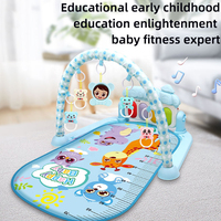 Tapis d'éveil multifonctionnel AiJH avec piano à pédales, tapis d'activités musicales pour bébés, tapis de jeu et de fitness pour nourrissons