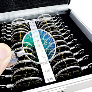 Ensemble de 22 lentilles d'essai progressives pour équipements optiques, les plus populaires, avec anneaux métalliques, plateau et étui en aluminium PSL-22, pour usage ophtalmique - Product Image 4
