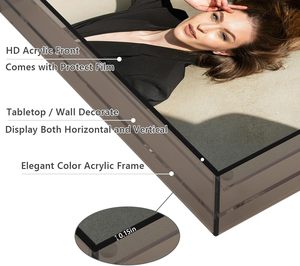 Marco de Fotos Rectangular Moderno de Acrílico Transparente de Doble Cara con Marco de Hierro, Impresión UV, Tamaño Personalizado, para Habitación, en Oferta - Product Image 4
