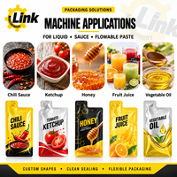 Hoog rendement vloeibare verpakkingsmachine voor chilisaus, fruitjam, siroop en diverse pasta-producten in zakjes.