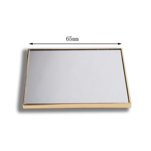 Miroir cosmétique de marque en alliage de zinc, mini, carré, avec autocollant en époxy tendance - Product Image 3