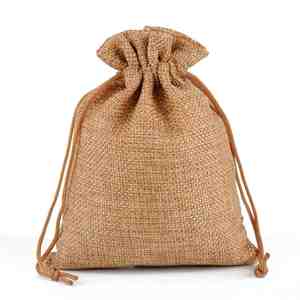 <b>Small</b> Burlap Hemp Natural Linen <b>Shopping</b> Bag Jute Sack Jewelry Gift Pouch Drawstring Pouch Bags With Logo - Product Image 3