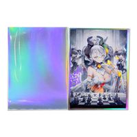 Protège-cartes en plastique holographique scintillant à chargement par le haut pour cartes à collectionner TCG/Art Anime transparentes