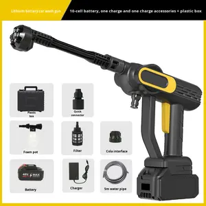 Pistolet de <span class=keywords><strong>lavage</strong></span> de voiture haute pression sans fil électrique à batterie au lithium avec matériau ABS pour un usage domestique et le jardinage - Product Image 4